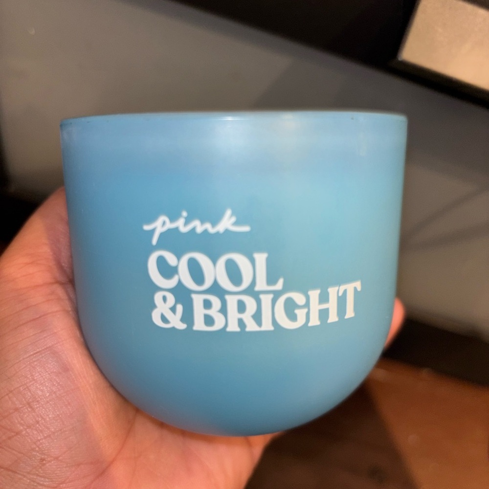 PINK Victoria's Secret Cool & Bright Blue Candle